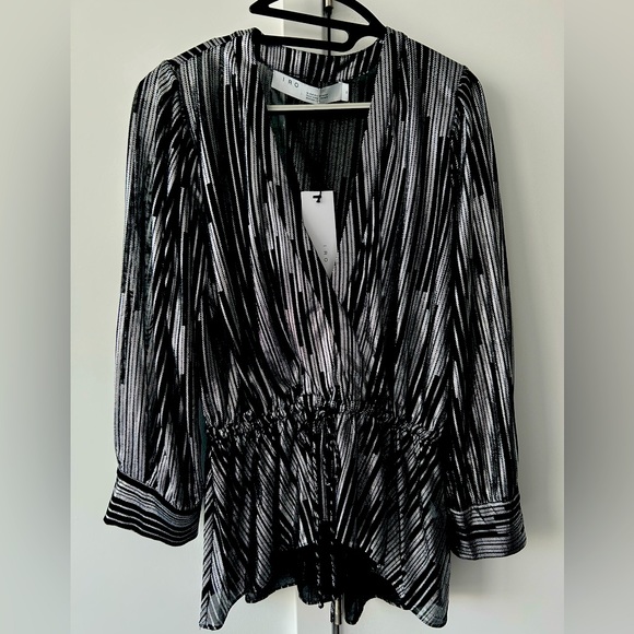 IRO black/silver Darla shirt - Picture 1 of 4